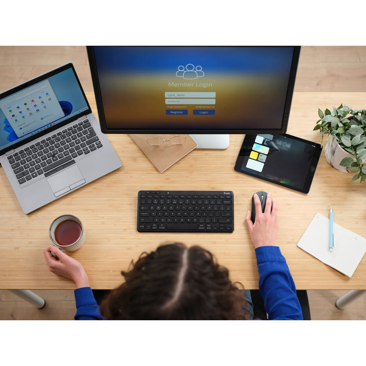 Vertraue Lyra kompakt Wireless Tastatur