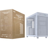 Asus prime ap303 - tempered glass panel midi tower behuizing (wit | 2x usb-a | 1x usb-c | tempered glass)
