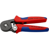 Knipex Self-Adjusting Crimping Pliers for Ferrules 97 53 04 SB (red-blue, with side entry)