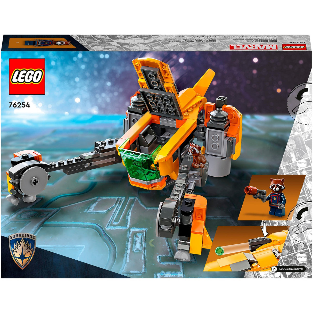Lego Super Helden 76254 de Puppelchen Rakéit Schëff