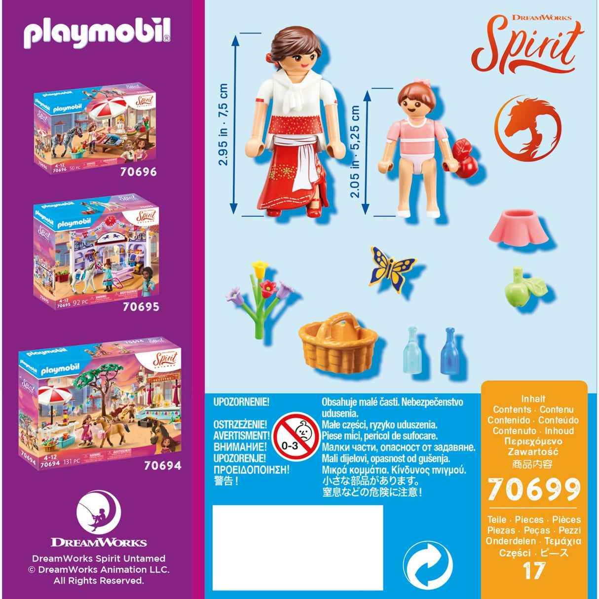 Playmobil spirit - giocattolo costruibile del giovane fortunato milagro (70699)