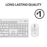 Logitech mk295 silent wireless keyboard and mouse combo, desktopset (grijs, us-international)