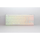 Ducky One 3 Classic Pure White TKL, keyboard (white, US layout, Cherry MX Red, RGB LED, double-shot PBT, hot-swappable, Quack Mechanics, 80%)