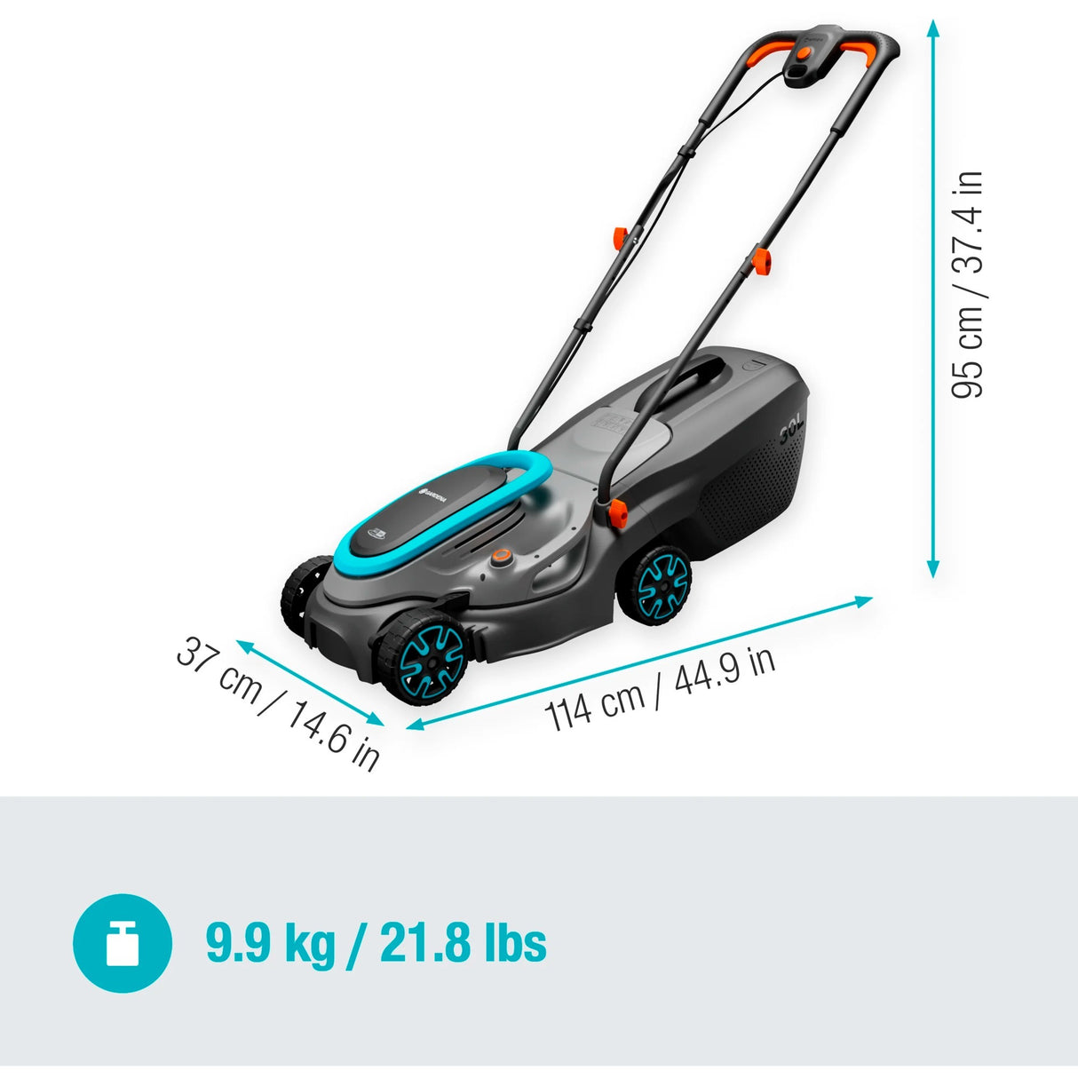 Gardena Cordless Lawnmower PowerMax 32 18V P4A Solo - 14632-55