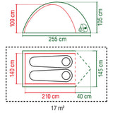 Coleman darwin 2 plus blackout tent (donkergroen)