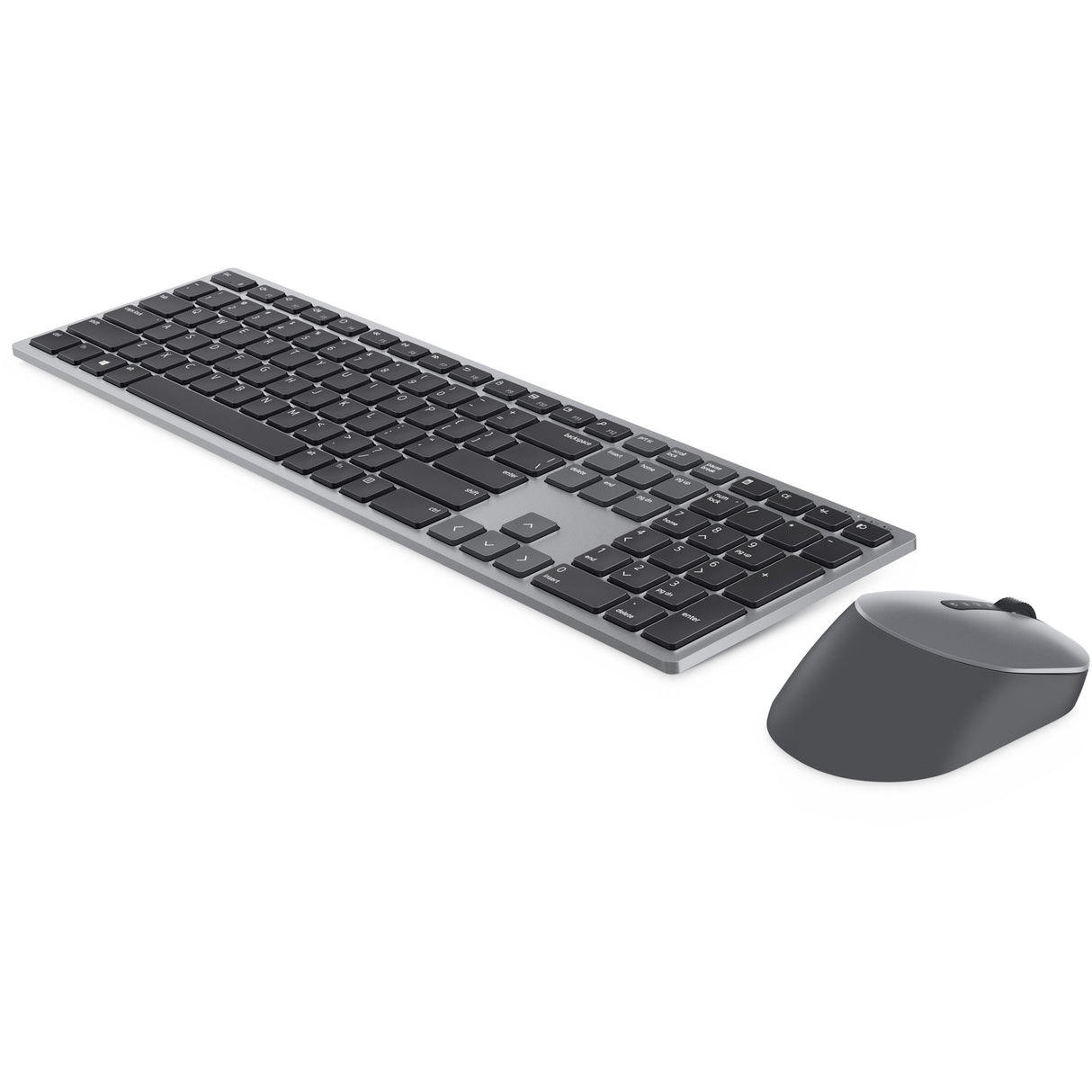 Dell premier multi-device draadloos toetsenbord en draadloze muis - km7321w desktopset (grijs, us lay-out (qwerty), 100%, bluetooth 5.0, dpi:1000 - 4000)