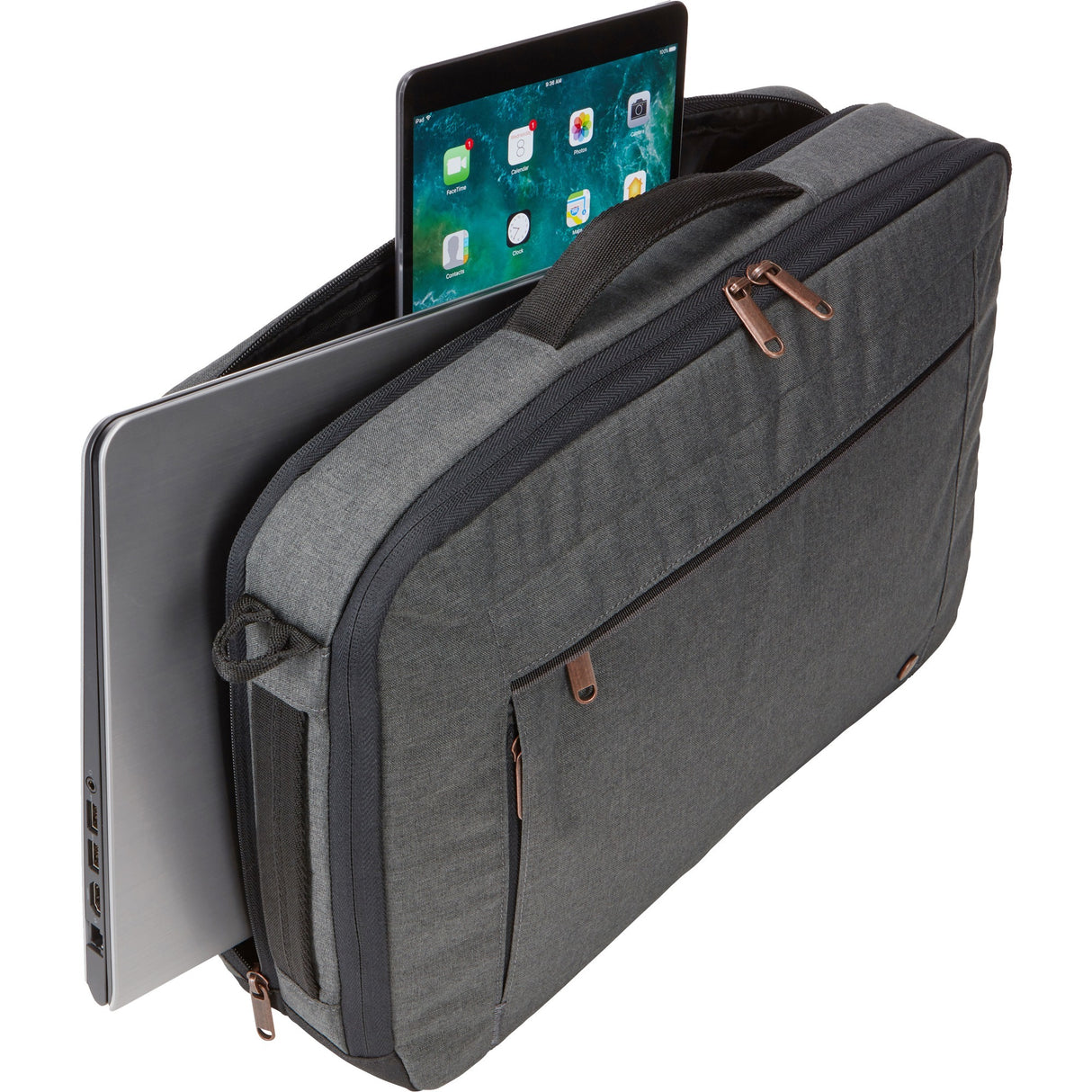 Case Logic Era 15.6 Hybrid Briefcase ERACV-116-OBSIDIAN Laptop Bag (Dark Grey)