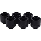 Alphacool eiszapfen 16 10mm compression fitting verbinding (zwart, 6 stuks)