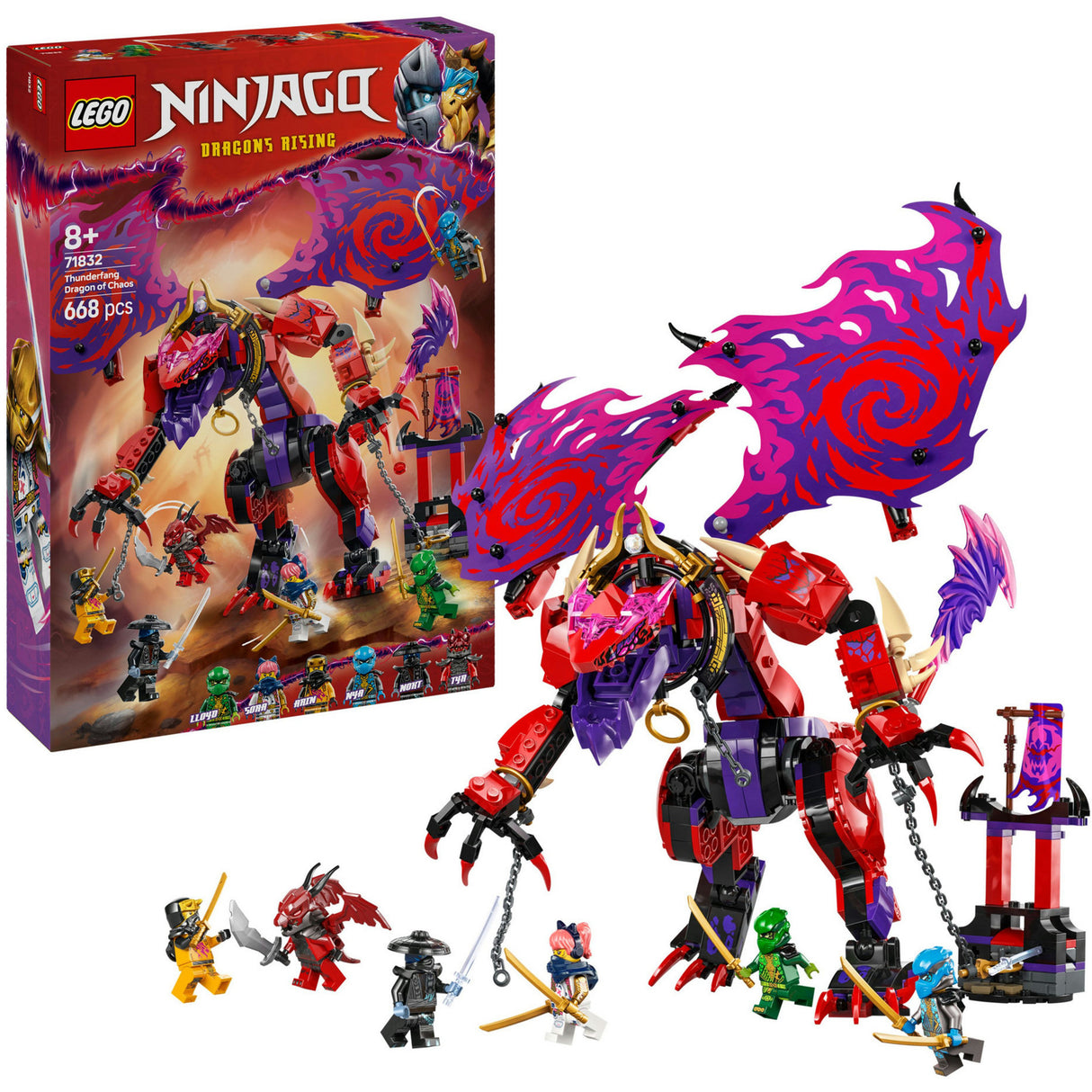 Lego 71832 ninjago blixtand drake av kaos