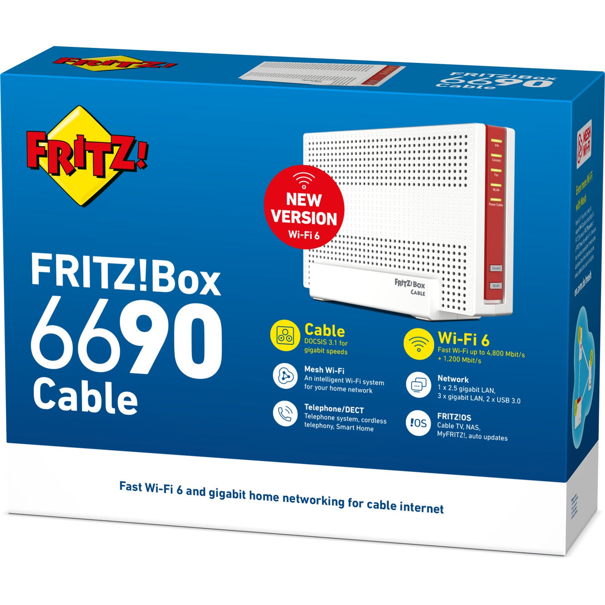 Fritz!Box 6690 Cable International Router (white red)