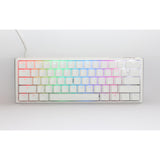 Ducky One 3 Classic Pure White Mini, keyboard (white, US layout, Cherry MX Red, RGB LED, double-shot PBT, hot-swappable, Quack Mechanics, 60%)