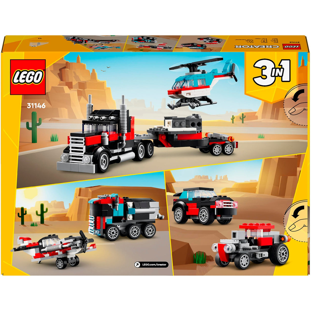 Caminhão LEGO LEGO Creator 31146 com helicóptero