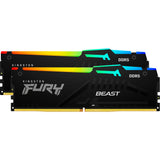 Kingston Fury 32 GB DDR5-6000 (2x 16 GB) Memory Kit (Black, KF560C30BBEAK2-32, Beast RGB, XMP, EXPO)