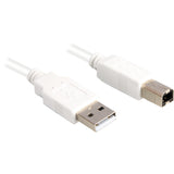 Sharkoon USB 2.0 laidas, USB-A > USB-B (baltas, 0,5 metro)