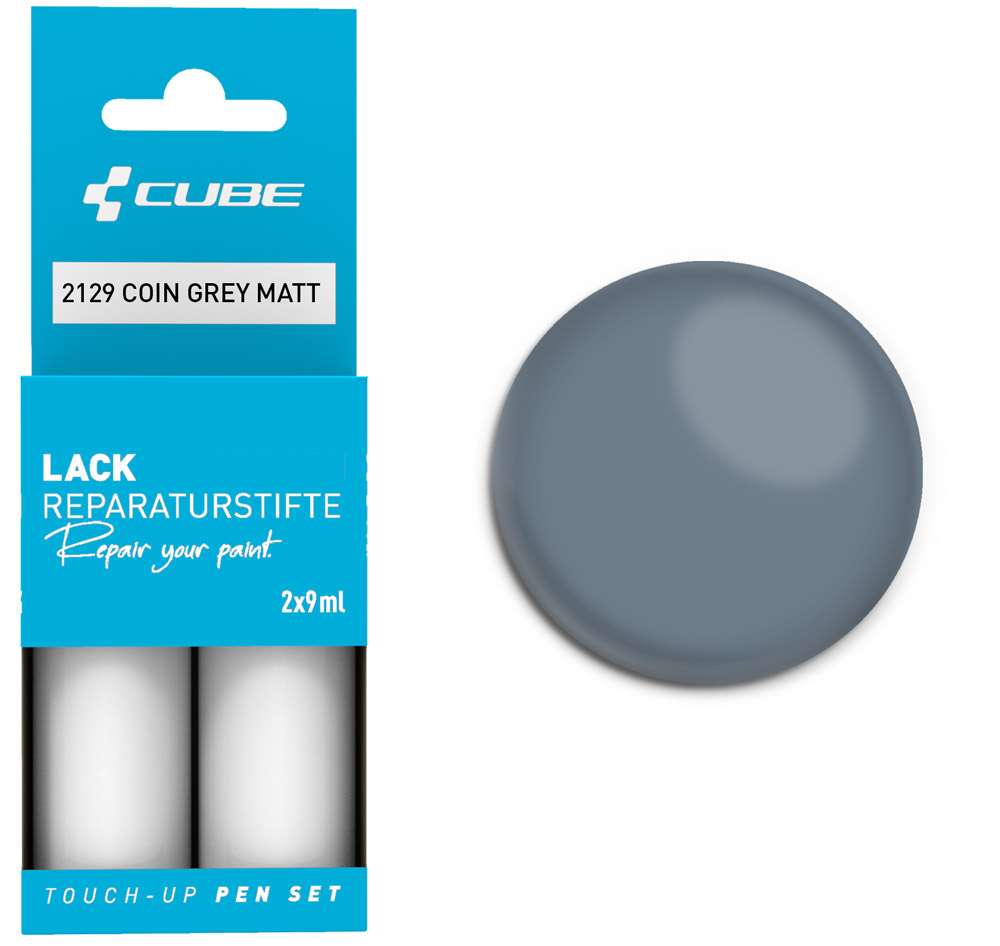 Cube touch-up pen set coin grey matt