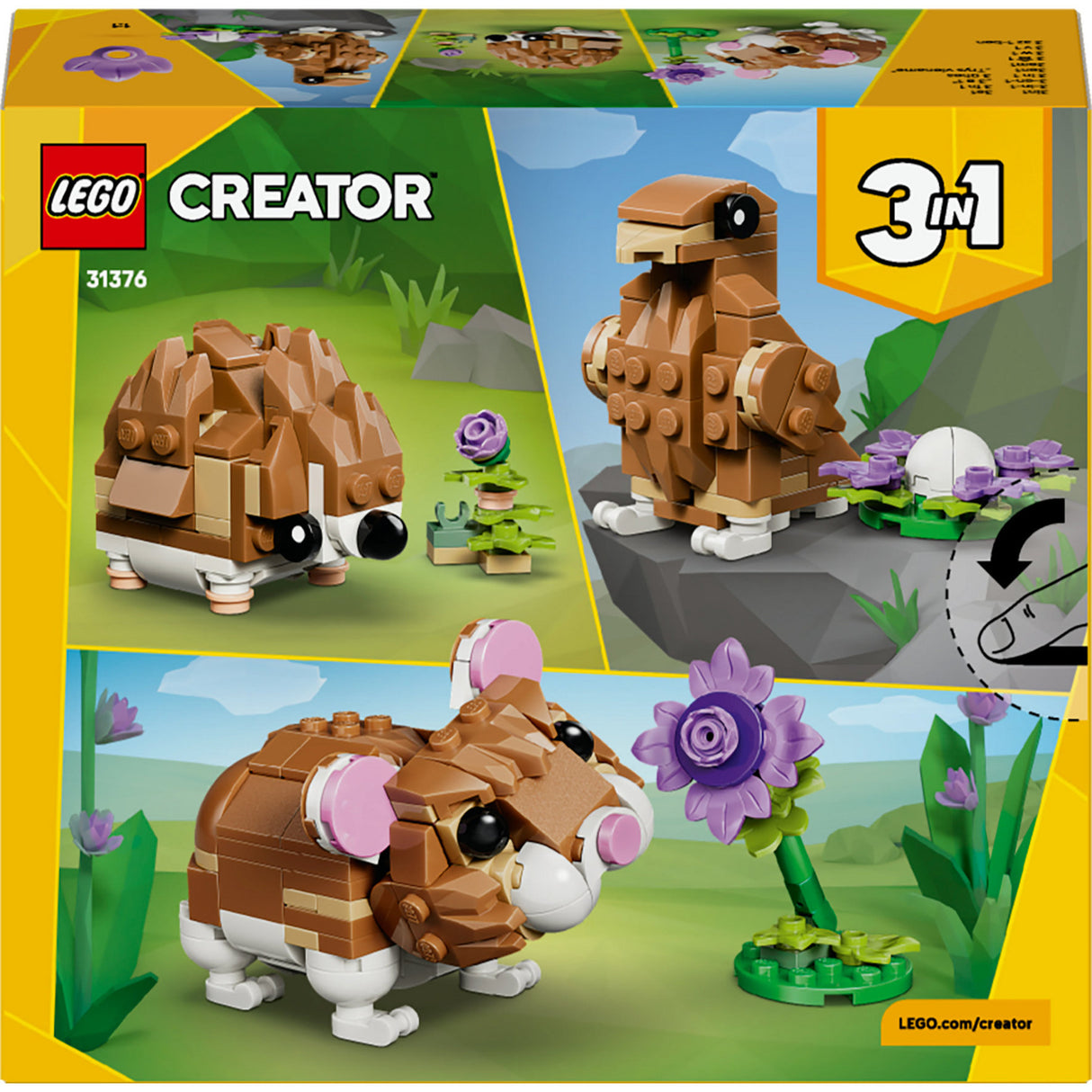 Lego Creator 31376 uroczy chomik z kwiatkiem
