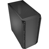 Sharkoon ak2 midi bokšto korpusas (juodas | 2x USB-A | 1x USB-C)