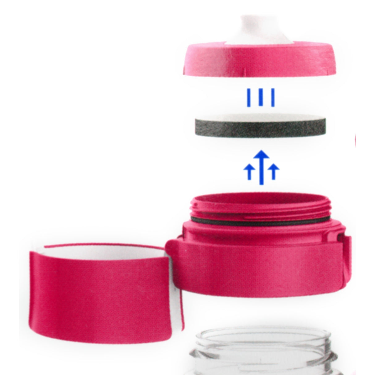 Brita fill&go vital 0.6 litre water bottle (transparent berry)