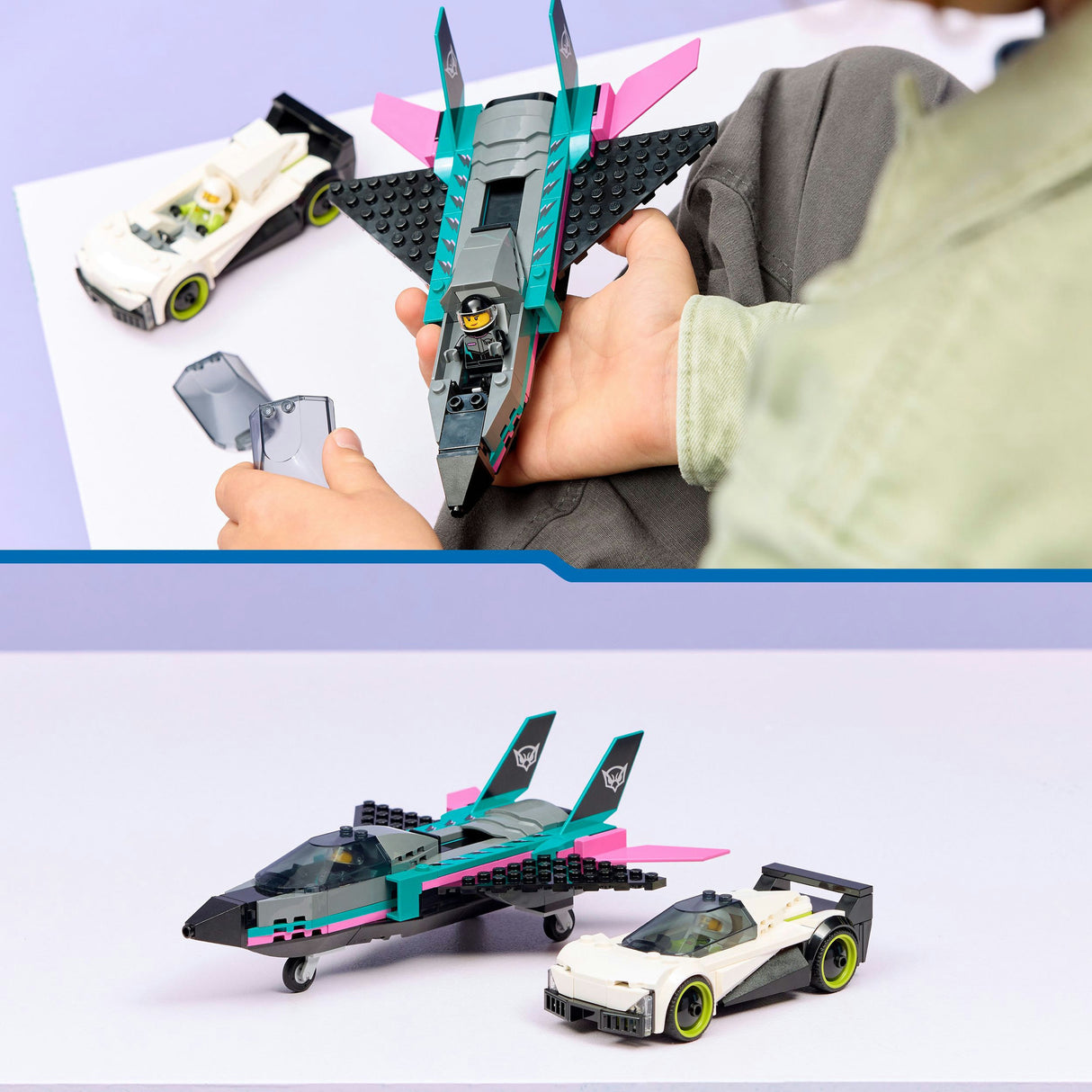 Lego City Jet vs. Car 6 Construction Toy