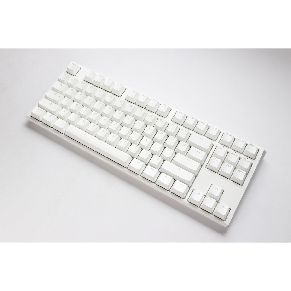 Ducky One 3 Classic Pure White TKL, keyboard (white, US layout, Cherry MX Red, RGB LED, double-shot PBT, hot-swappable, Quack Mechanics, 80%)