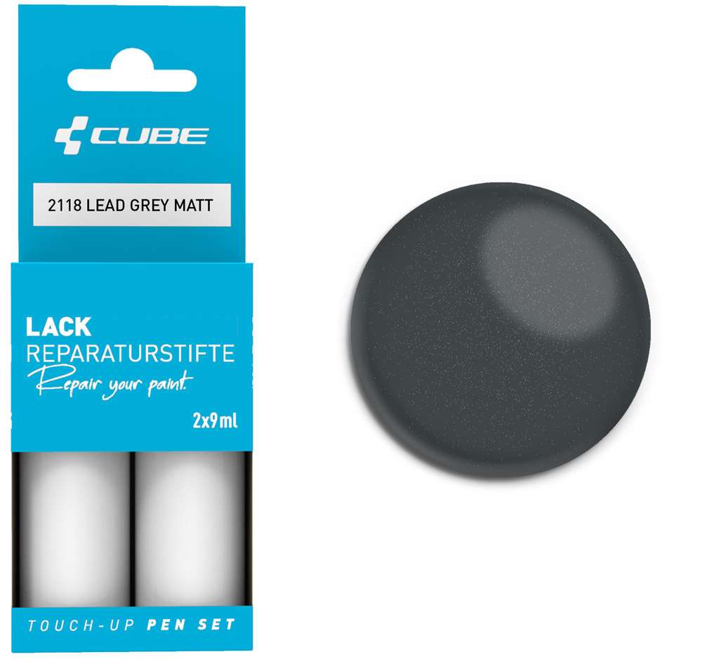 Cube touch-up pen set lead grey matt