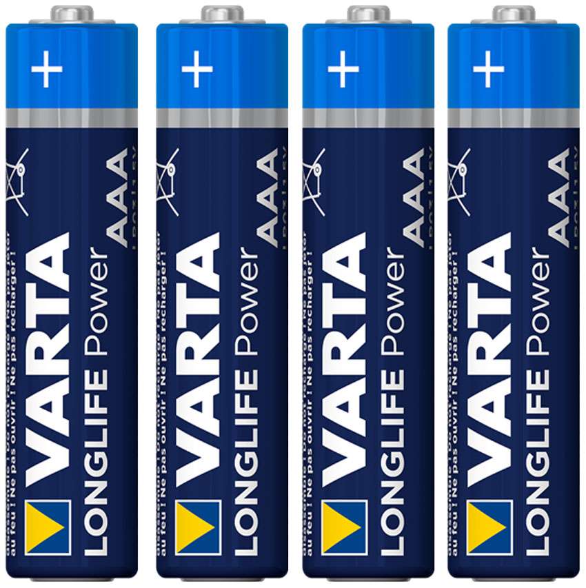 Varta battery longlife power - high energy power micro longlife 4-pack blister aaa