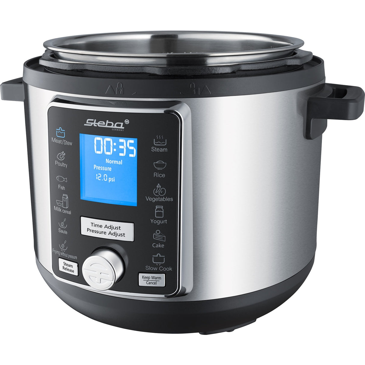 Steba multicooker pressure cooker dd 3 smart (stainless steel black)