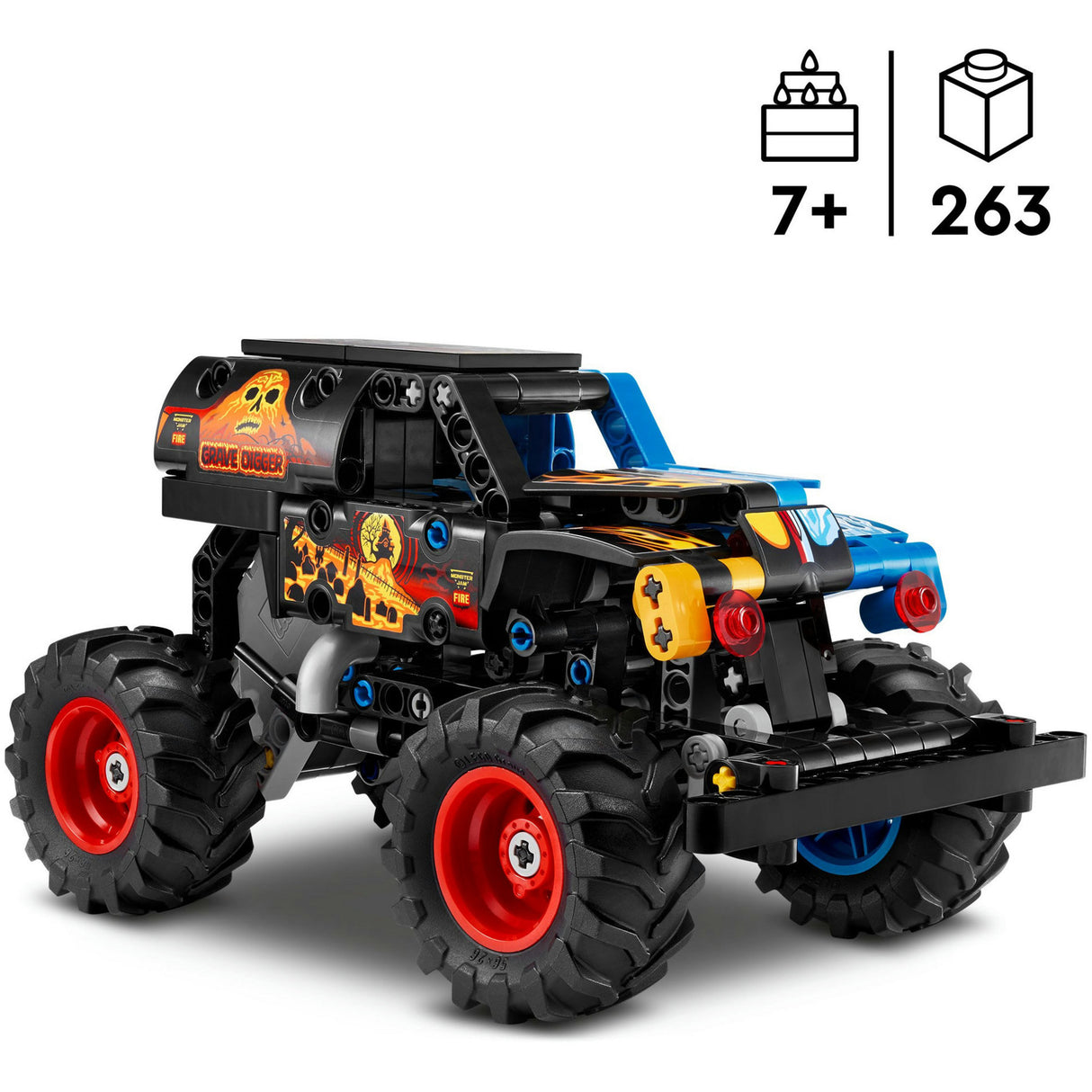 Lego Technic 42219 Kopač grobov Monster Jam ogenj in led