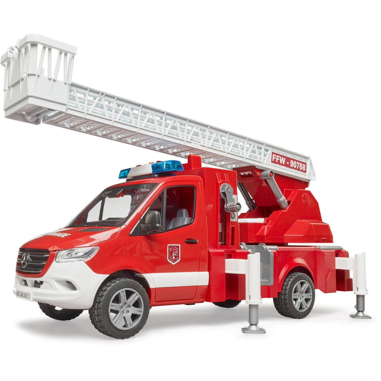 Bruder Fire Truck con pompa a scala e acqua +luce e suono