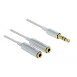 Delock Cable Audio Splitter Jack Stereo Male 3.5 mm> 2x S