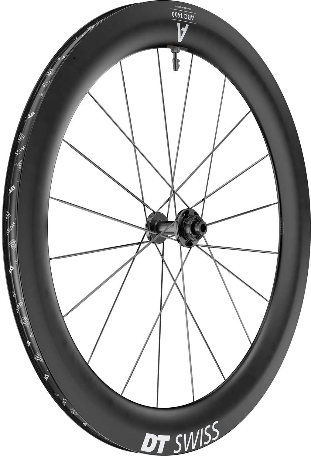 Dt swiss arc 1400 dicut® 65 28 disc cl carbon front wheel