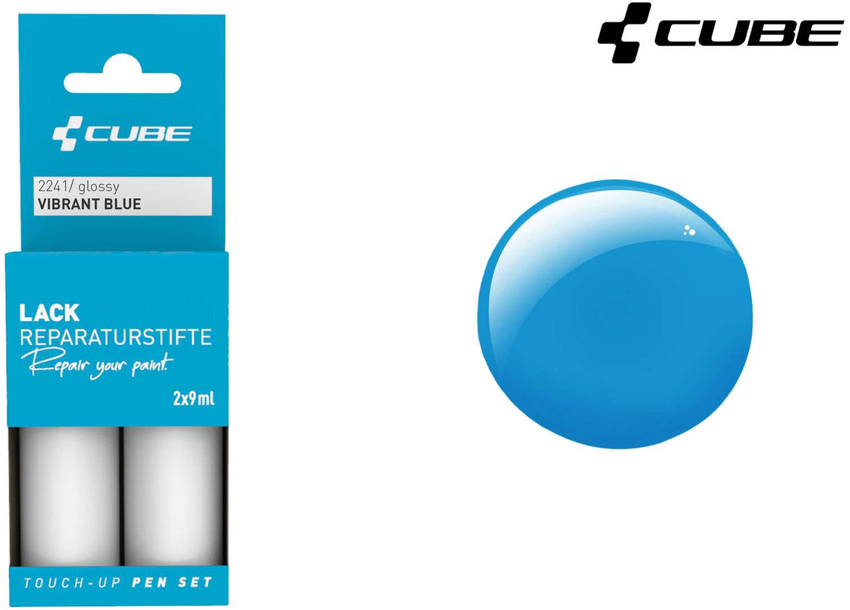 Cube touch-up pen set vibrant blue