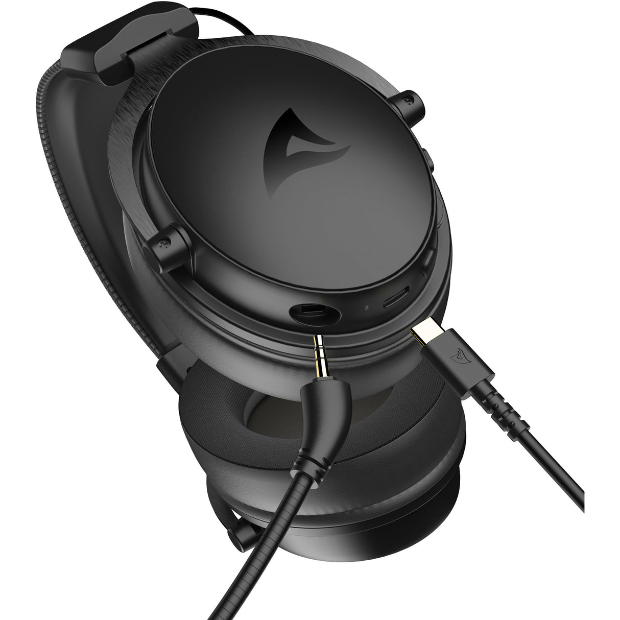 Cuffie da gioco over-ear Sharkoon skiller sgh40w (nere)
