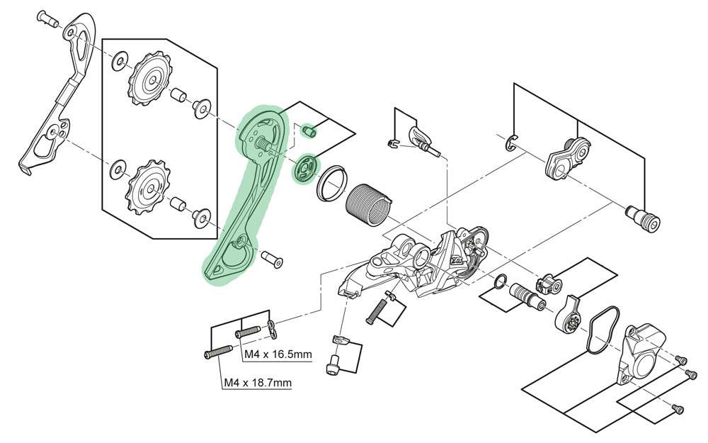 Shimano chain guide plate outer for rd-m786 gs