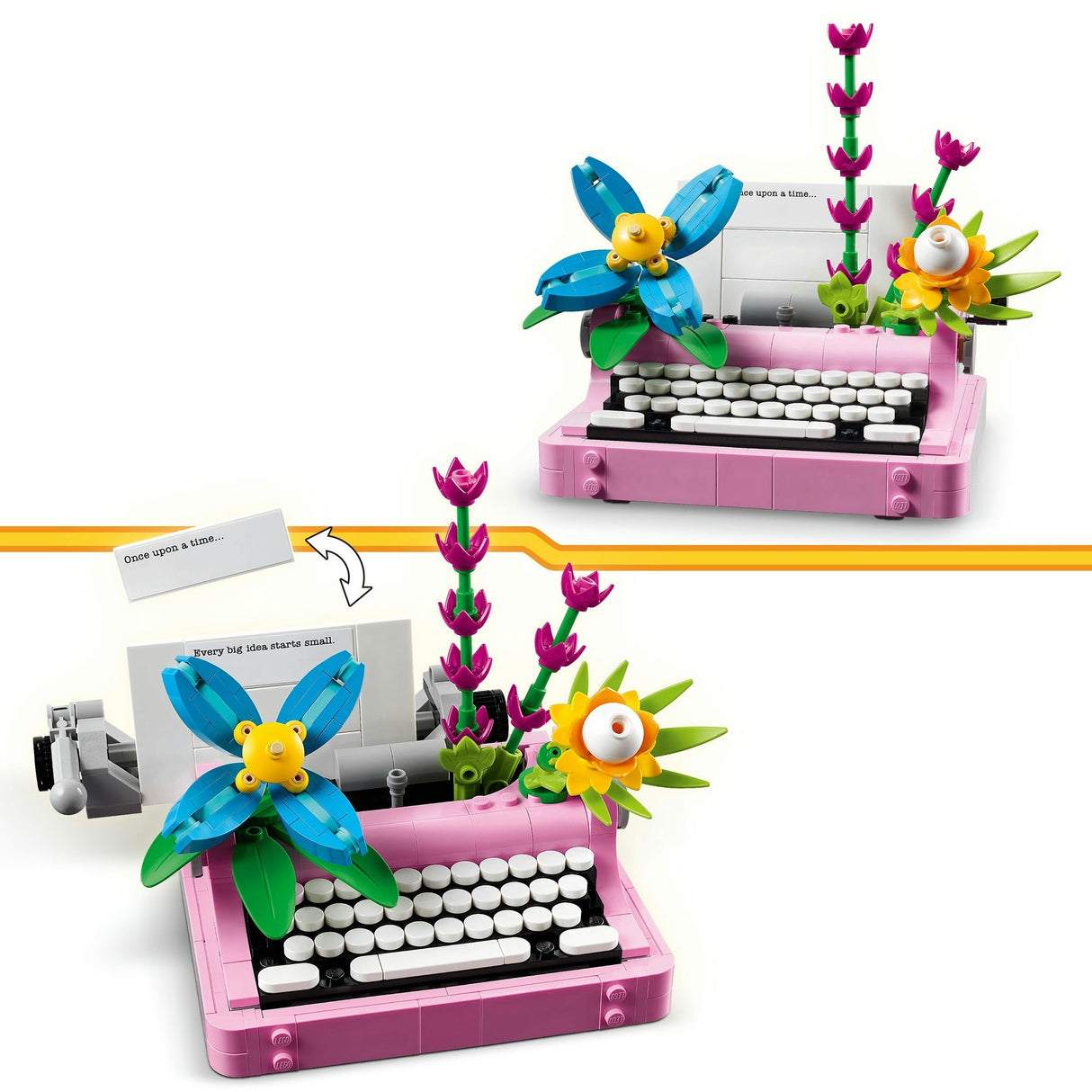 Lego creator 31169 pisalni stroj z rožicami