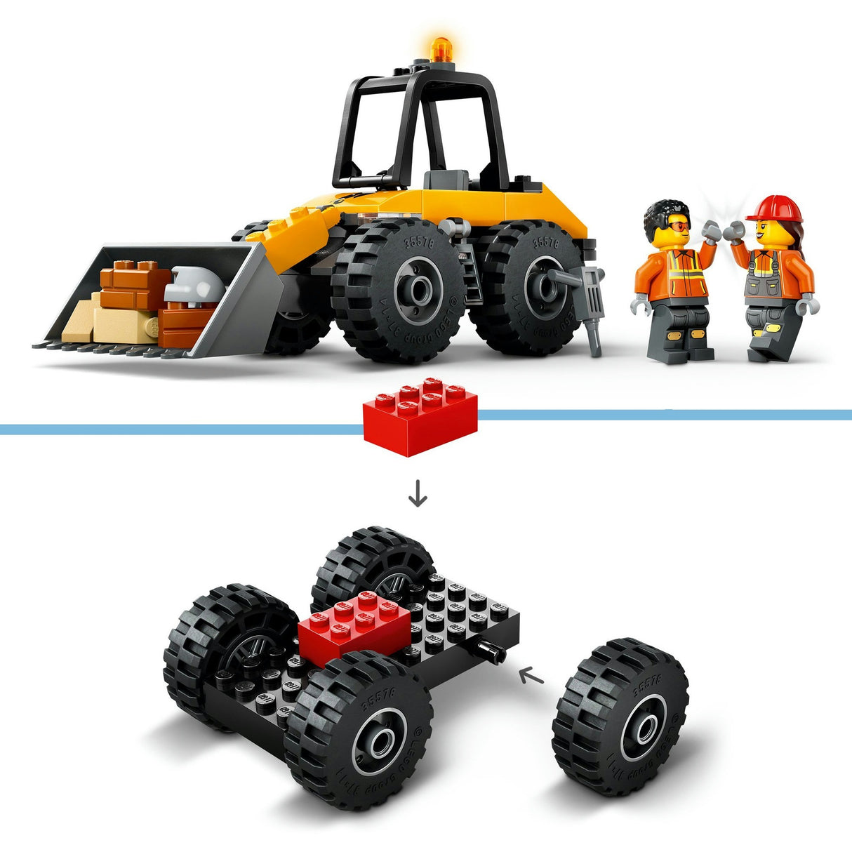 Íosluchtaigh lego cathrach 60450 roth buí