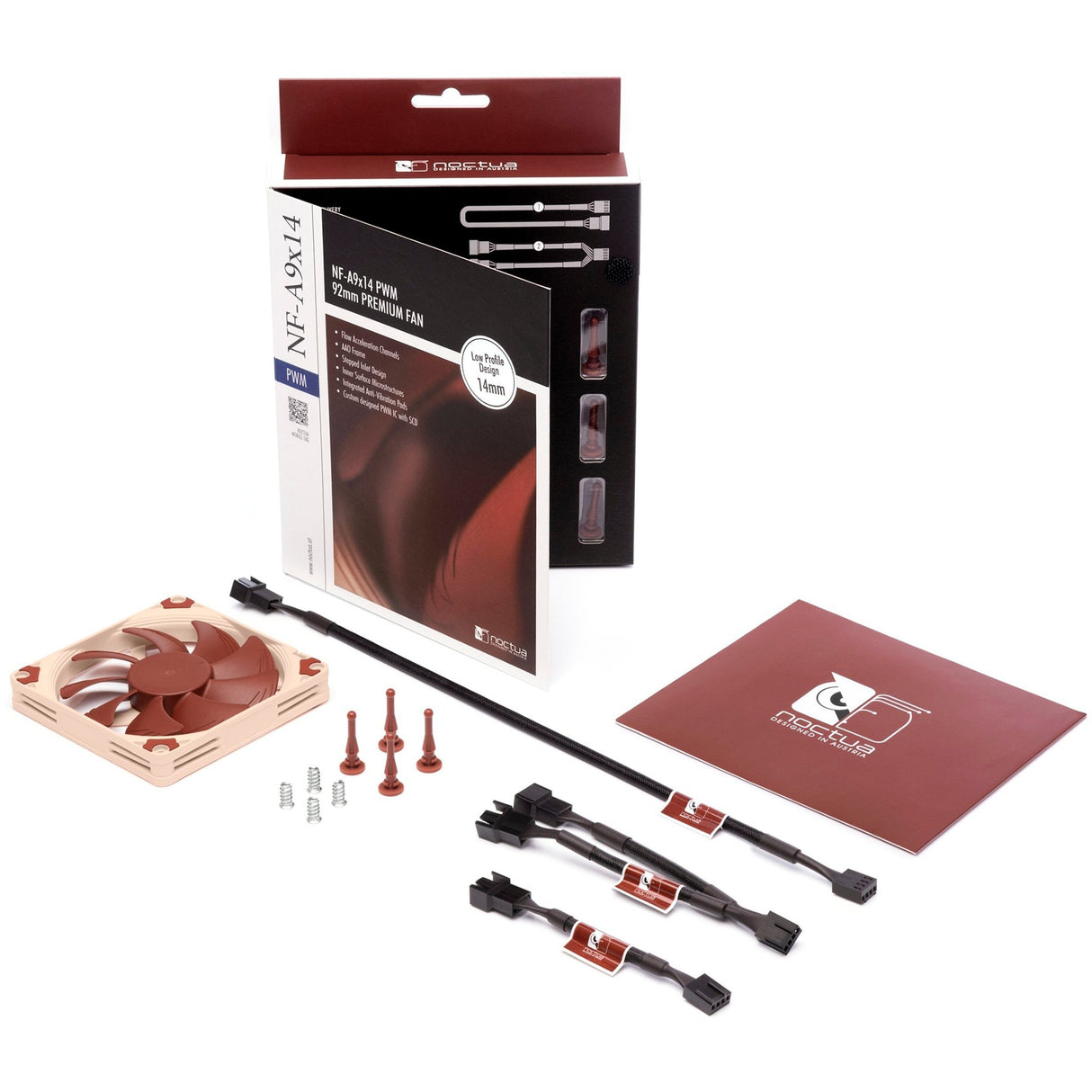 Noctua NF-A9x14 Case Fan (Brown, 92 x 92 x 14 mm, PWM)