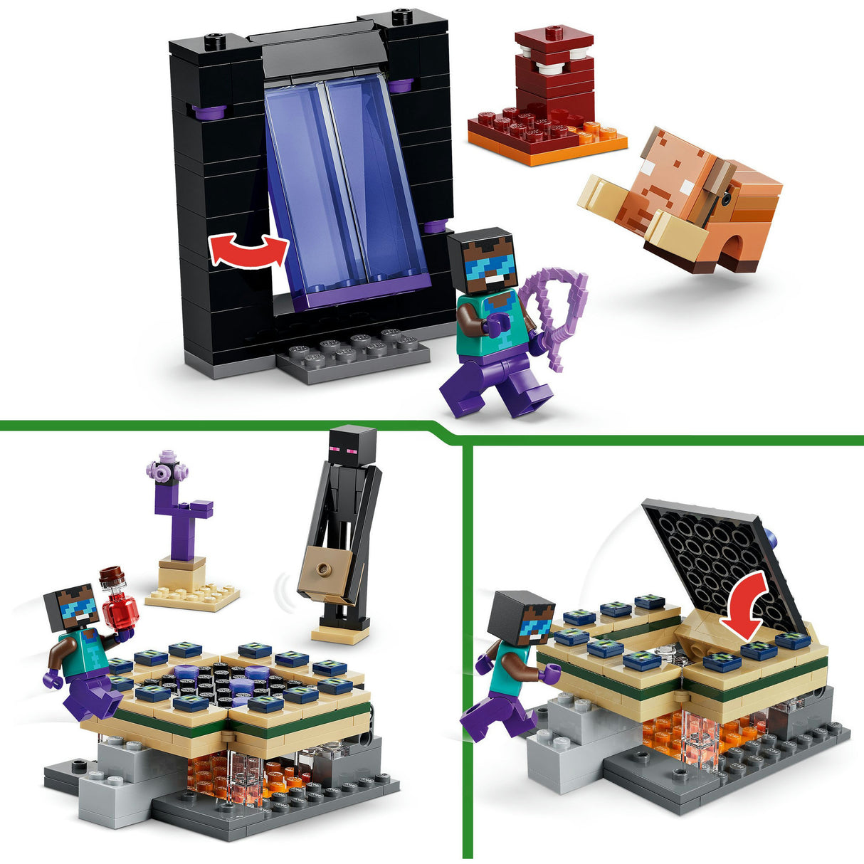 Lego Minecraft 21584 Rees an d'Netther an d'Enn Portal