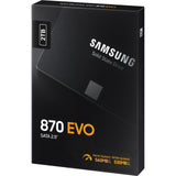 Samsung mz-77e2t0b 870 evo ssd, 2 tb, 2.5, sata3, 6 gbps, 3d v-nand, 560 550 mb s, 512 mb ddr4