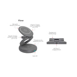 Icy box 3-in-1 foldable wireless charging station (anthracite, ib-sh101-ch)