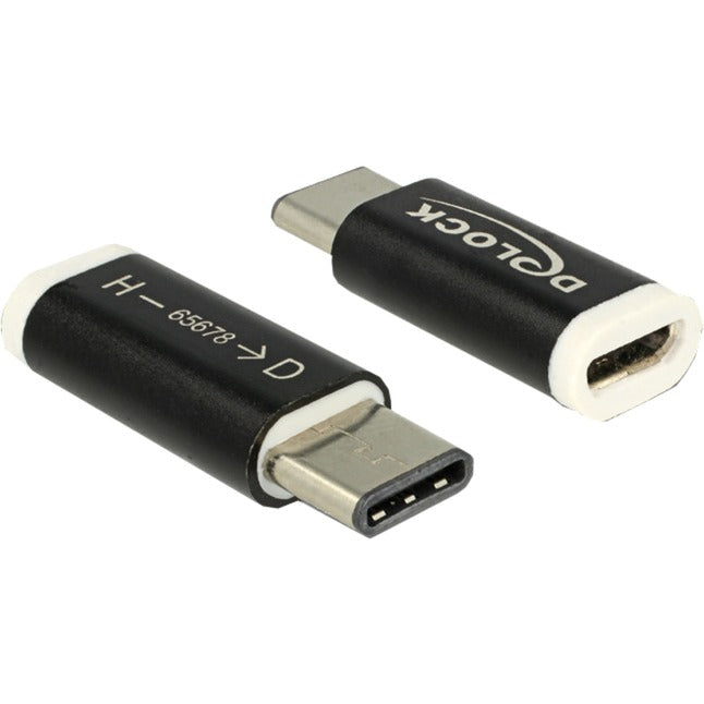 Delock adapter USB 2.0 C - Micro-USB (black, 65678)