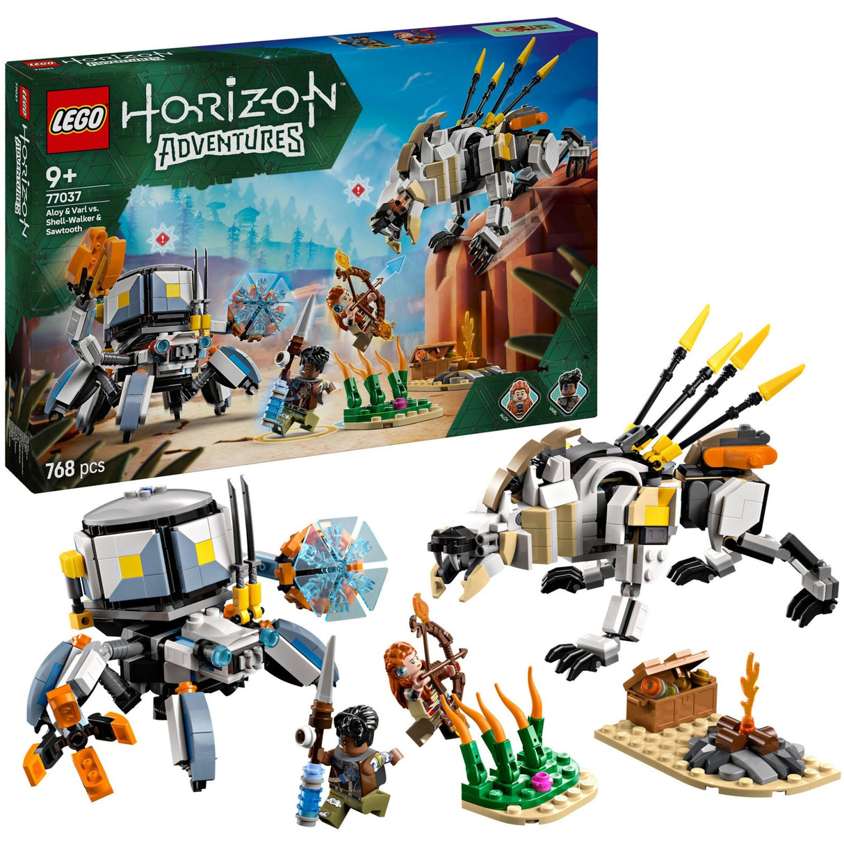 Lego horizon 77037 aloy og varl vs shell roller og savtand