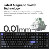Keychron q5 he 8k magnetic switch keyboard (zwart, us lay-out (qwerty), ultra-fast lime, 96%, rgb leds, osa double-shot pbt, hot swap, knob)