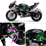 LEGO Technic 42170 Kawasaki Ninja H2R Silnik