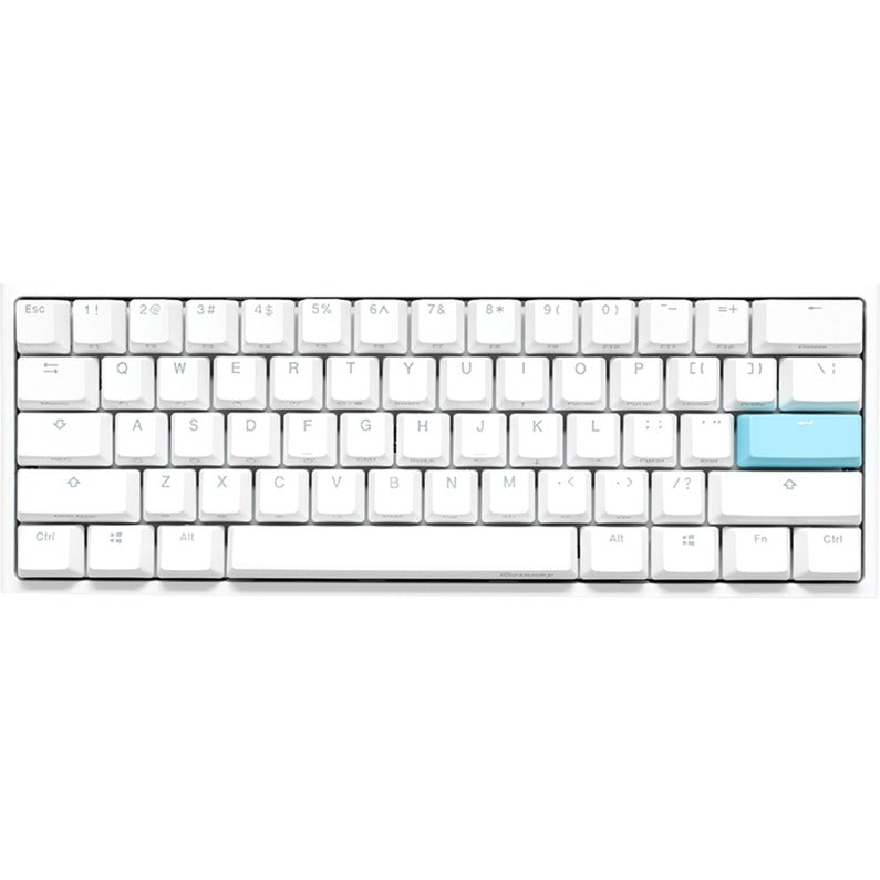 Ducky One 2 Pro Mini White Classic, gaming keyboard (white, US layout, Cherry MX Red, RGB LED, double-shot PBT, Quack Mechanics, 60%)