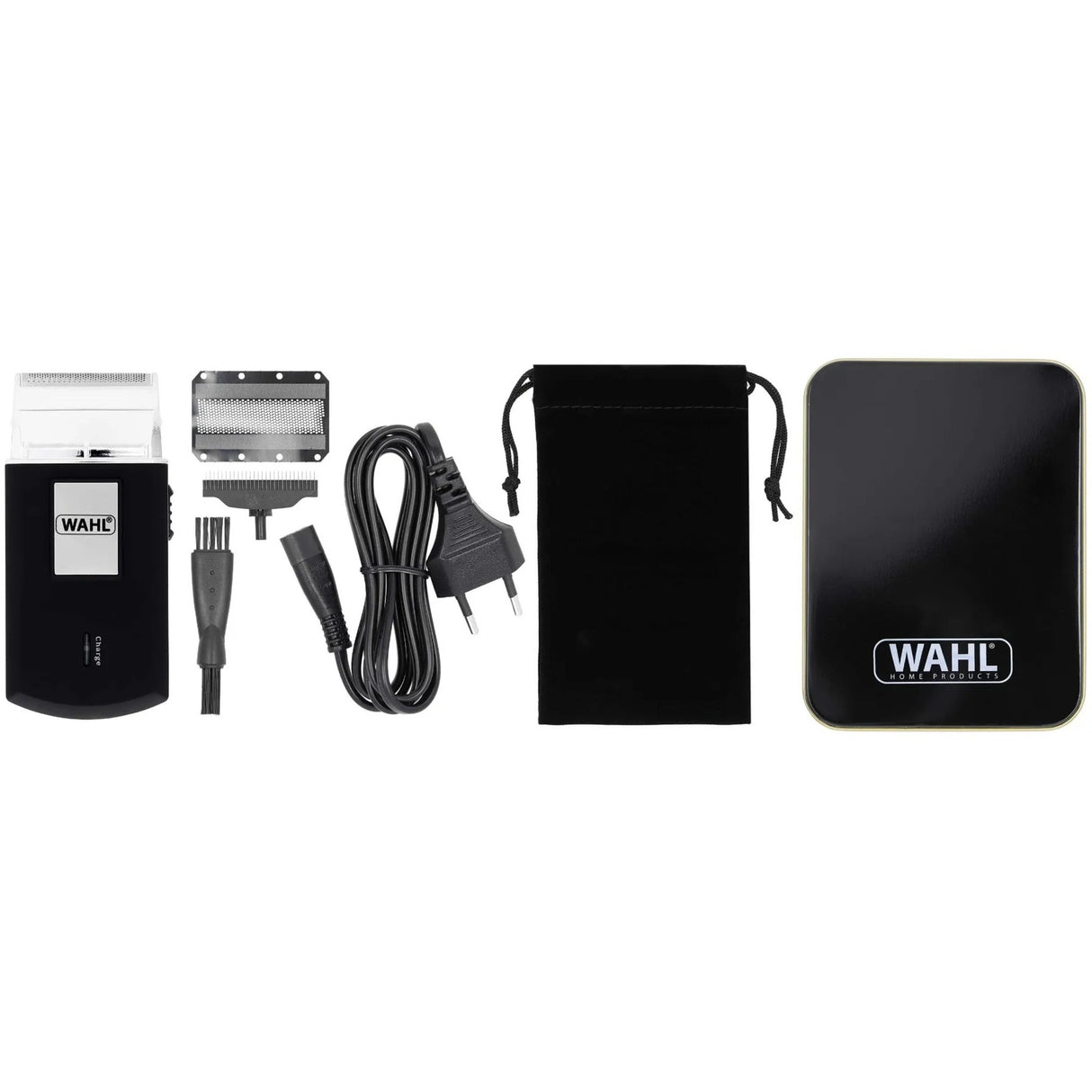Wahl Home Products Travel Shaver Set (black and white, 8-piece)
