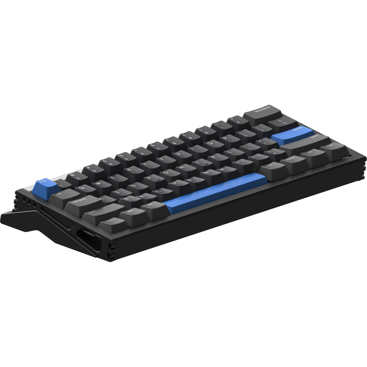Iqunix EZ60 Magnetic Switch Gaming Keyboard, gaming keyboard (black blue, US layout, US-International, Gateron Magnetic Jade Pro, 60%, RGB, double shot PBT keycaps)