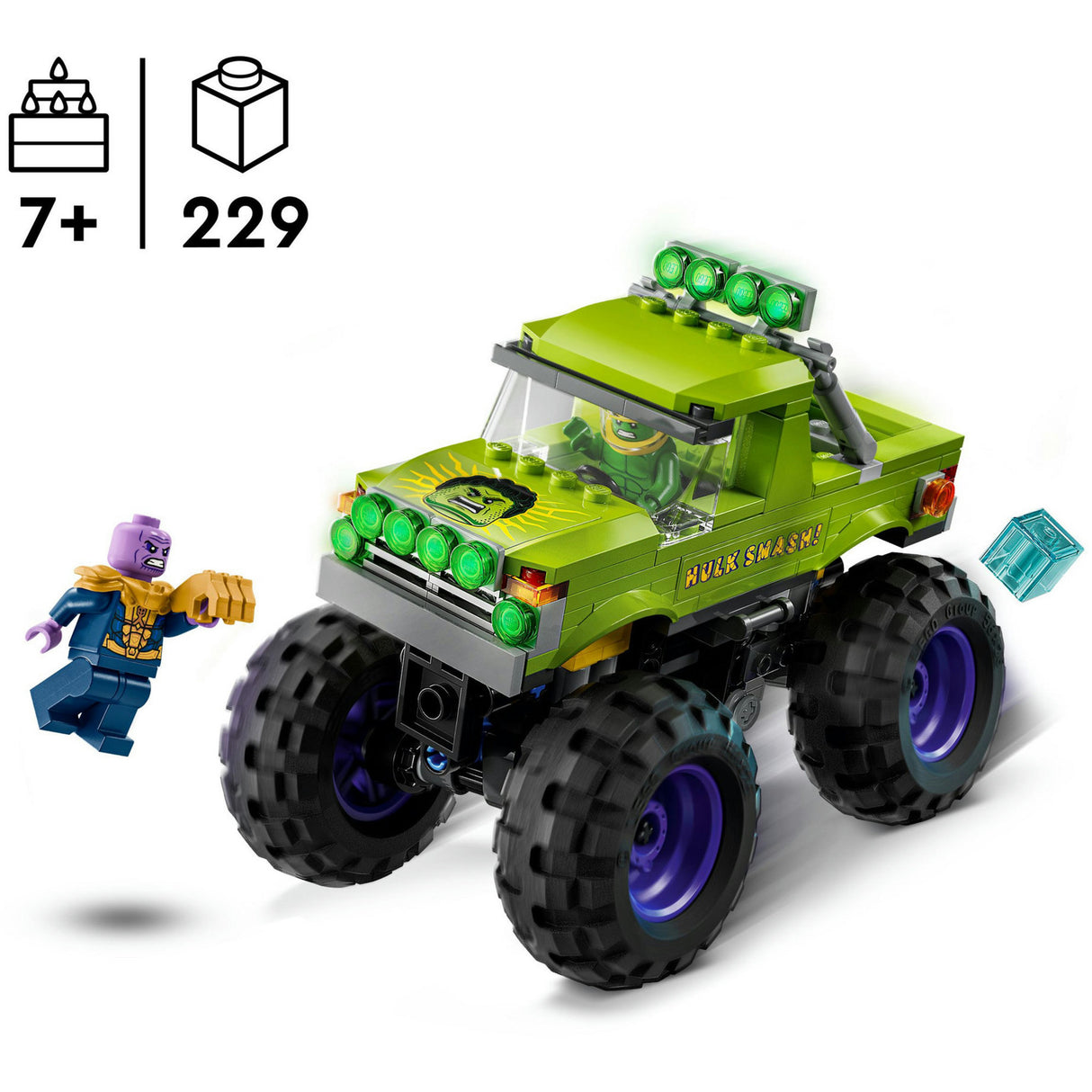 Lego marvel 76312 the hulk truck vs. thanos