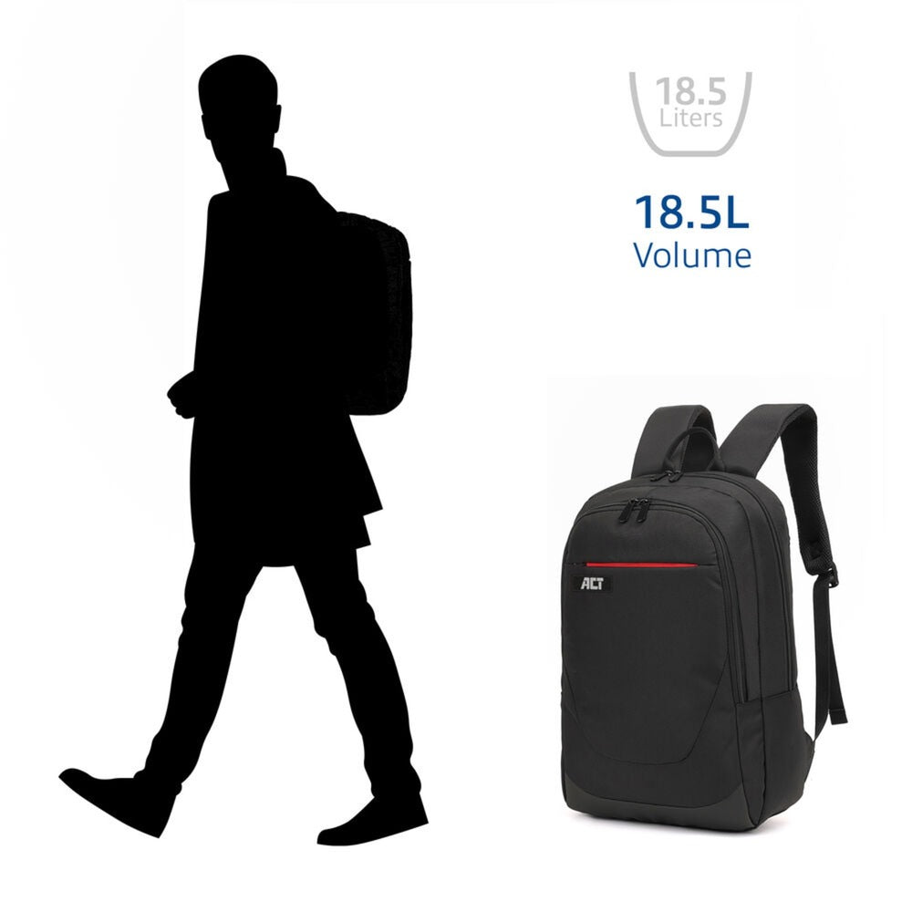Act Connectivity Suburb Backpack for Laptops up to 15.6" (Black)