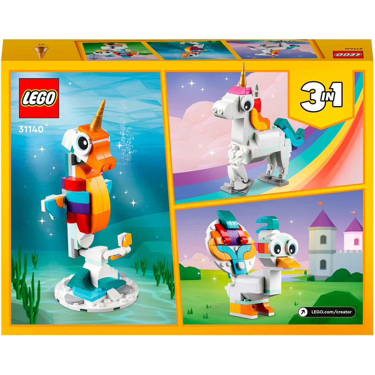 Lego Creator 31140 Licorne magique 3en1